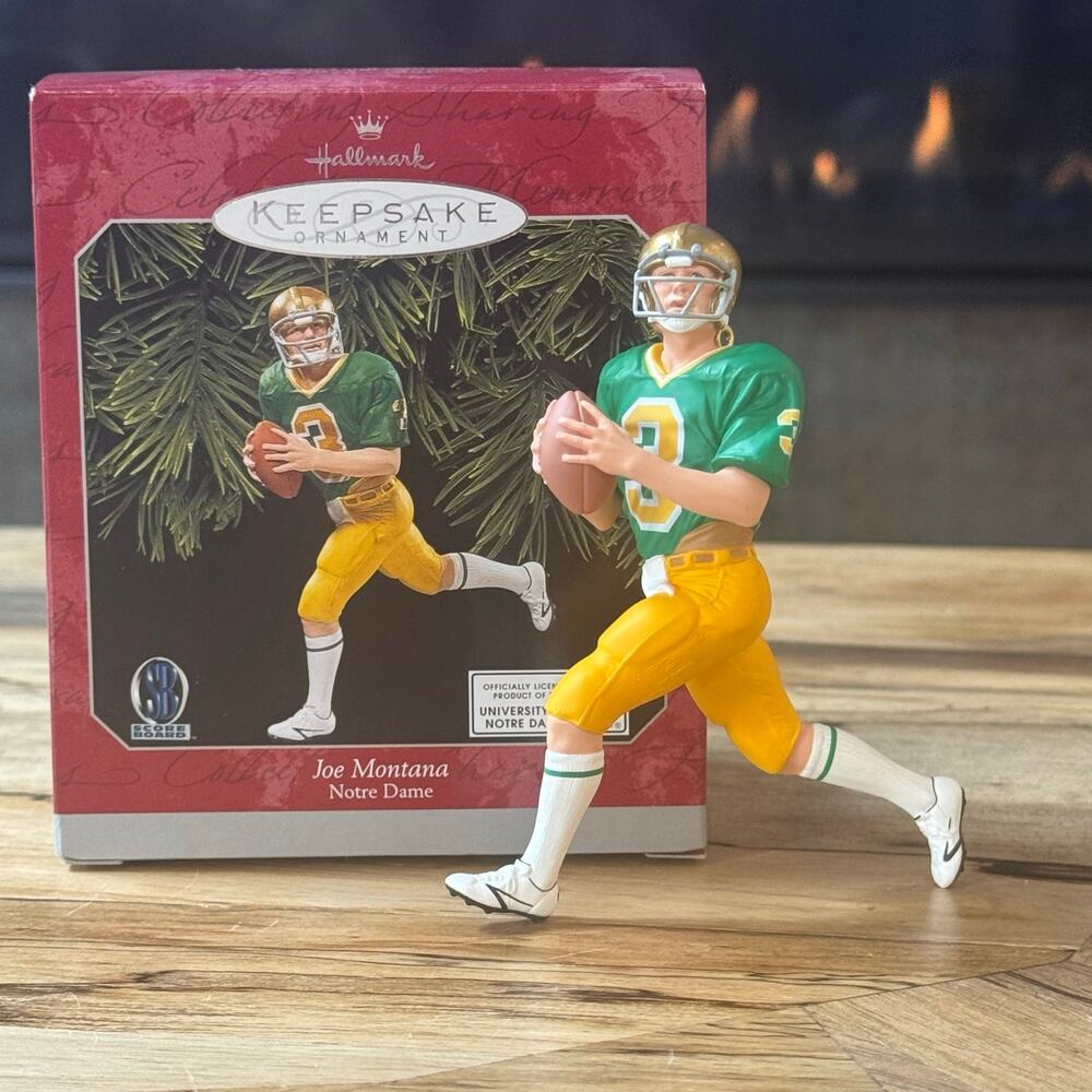 Hallmark Keepsake Ornament 1998 Joe Montana Notre Dame Football Vintage w/ Box